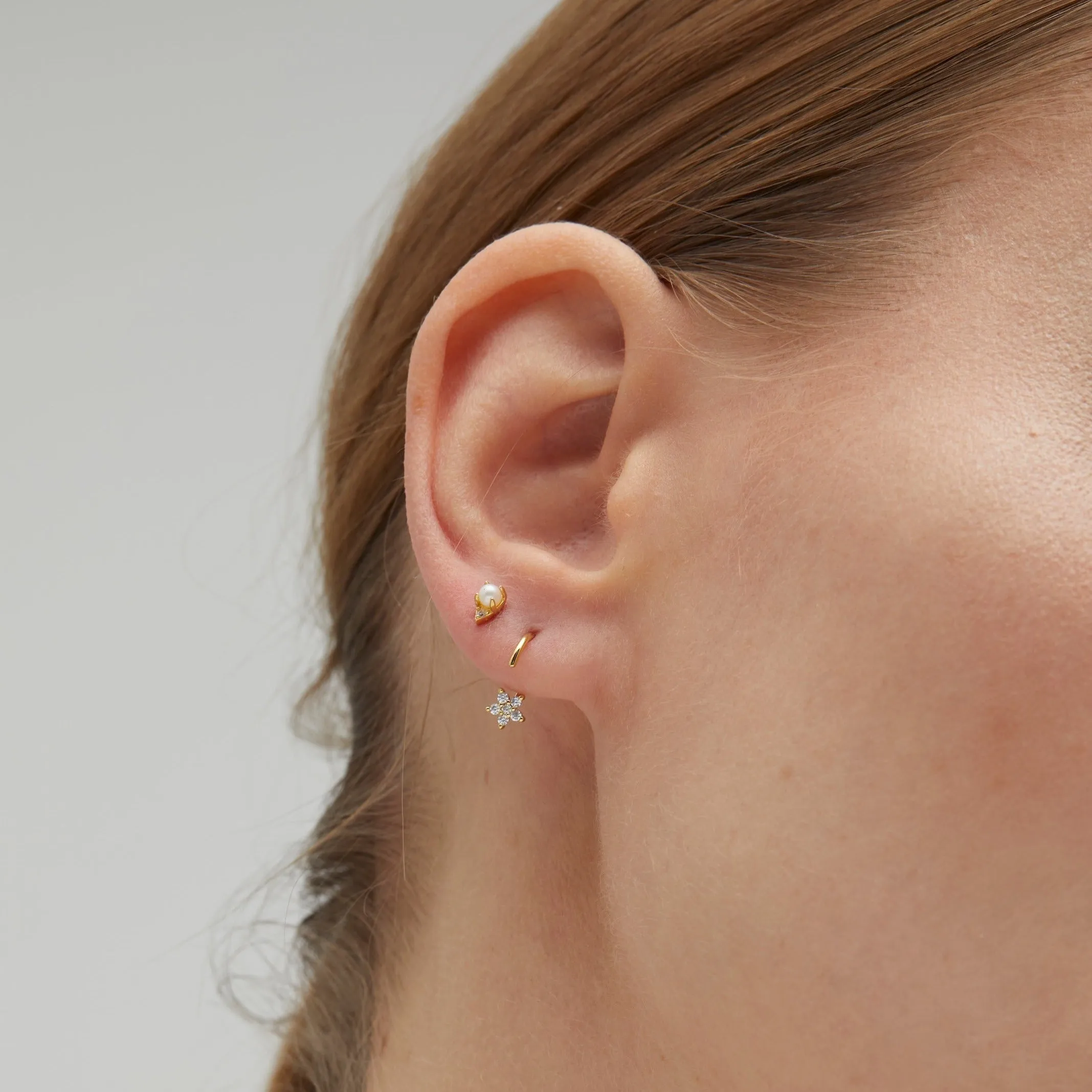 Miku Star Gold Huggie Earrings