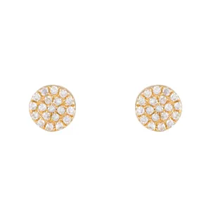 Mini Disc Diamond Studs