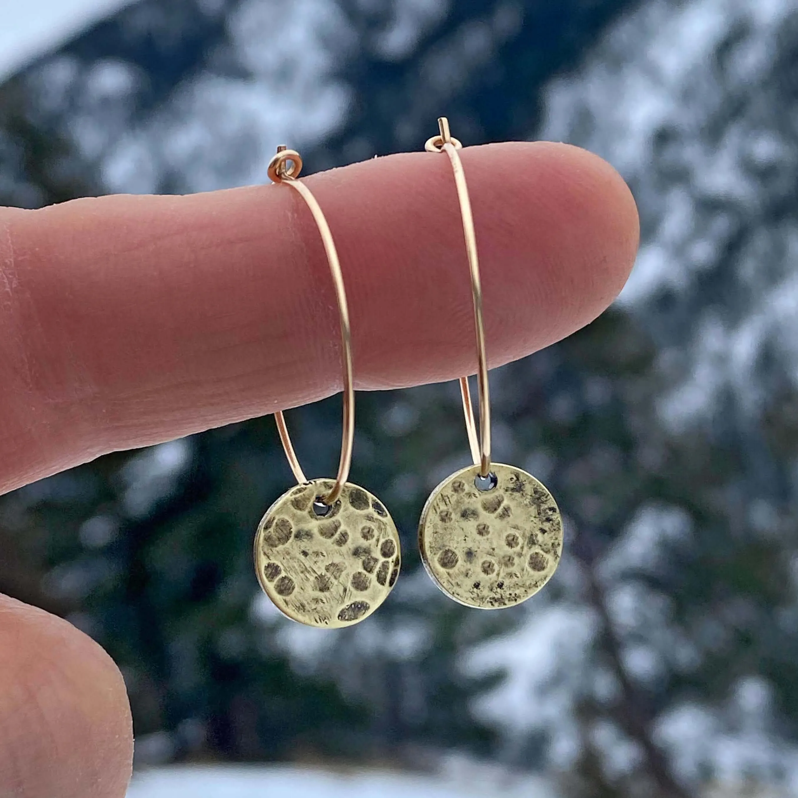 Mini Moon Hoop Earrings