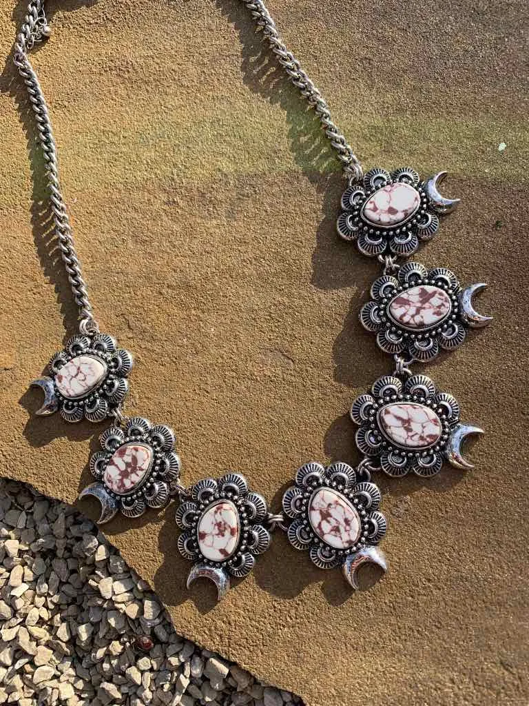 Moonstone Necklace and Earring Set