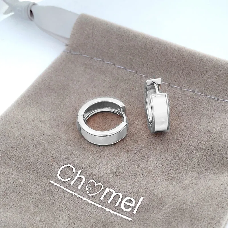 Mother of Pearl Hoop Earrings