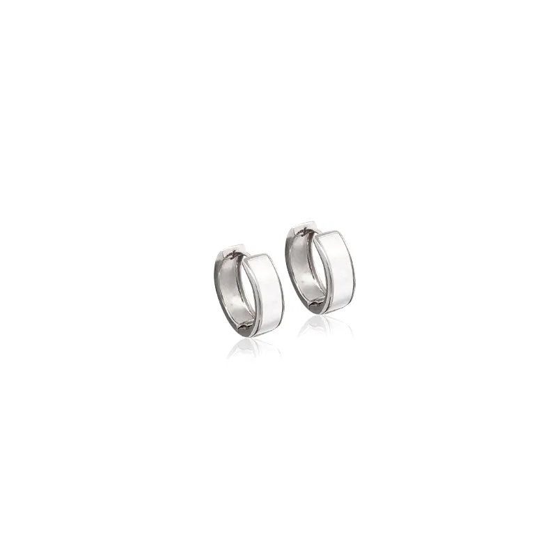 Mother of Pearl Hoop Earrings