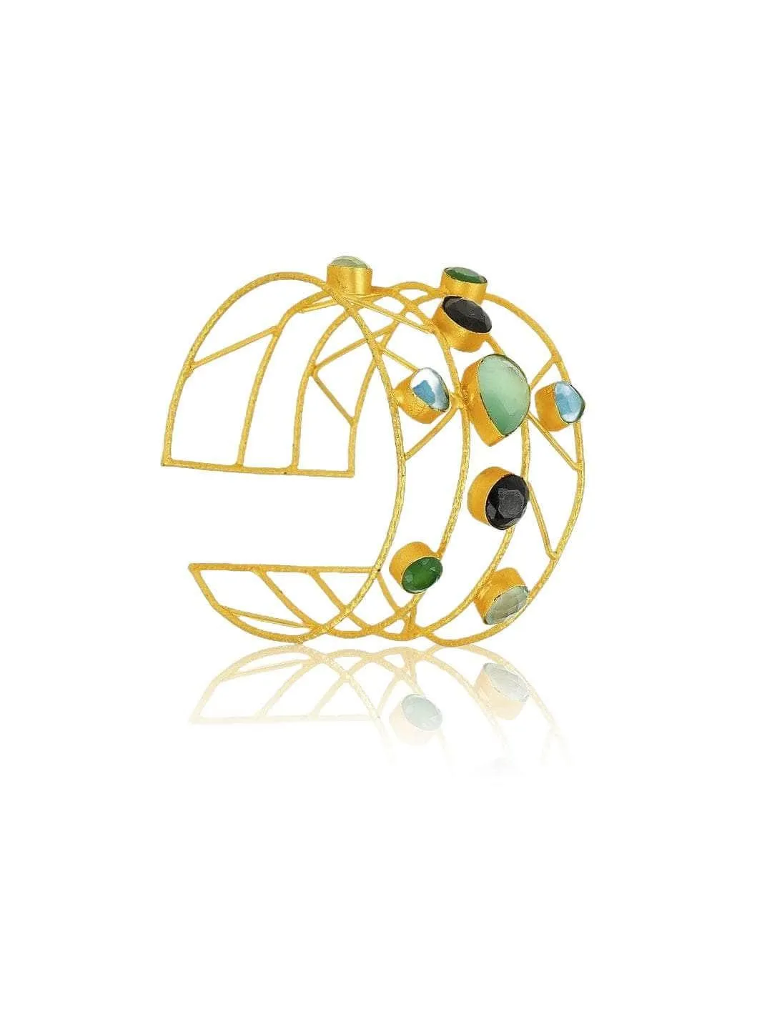 Multi Color Stone Hand Cuff