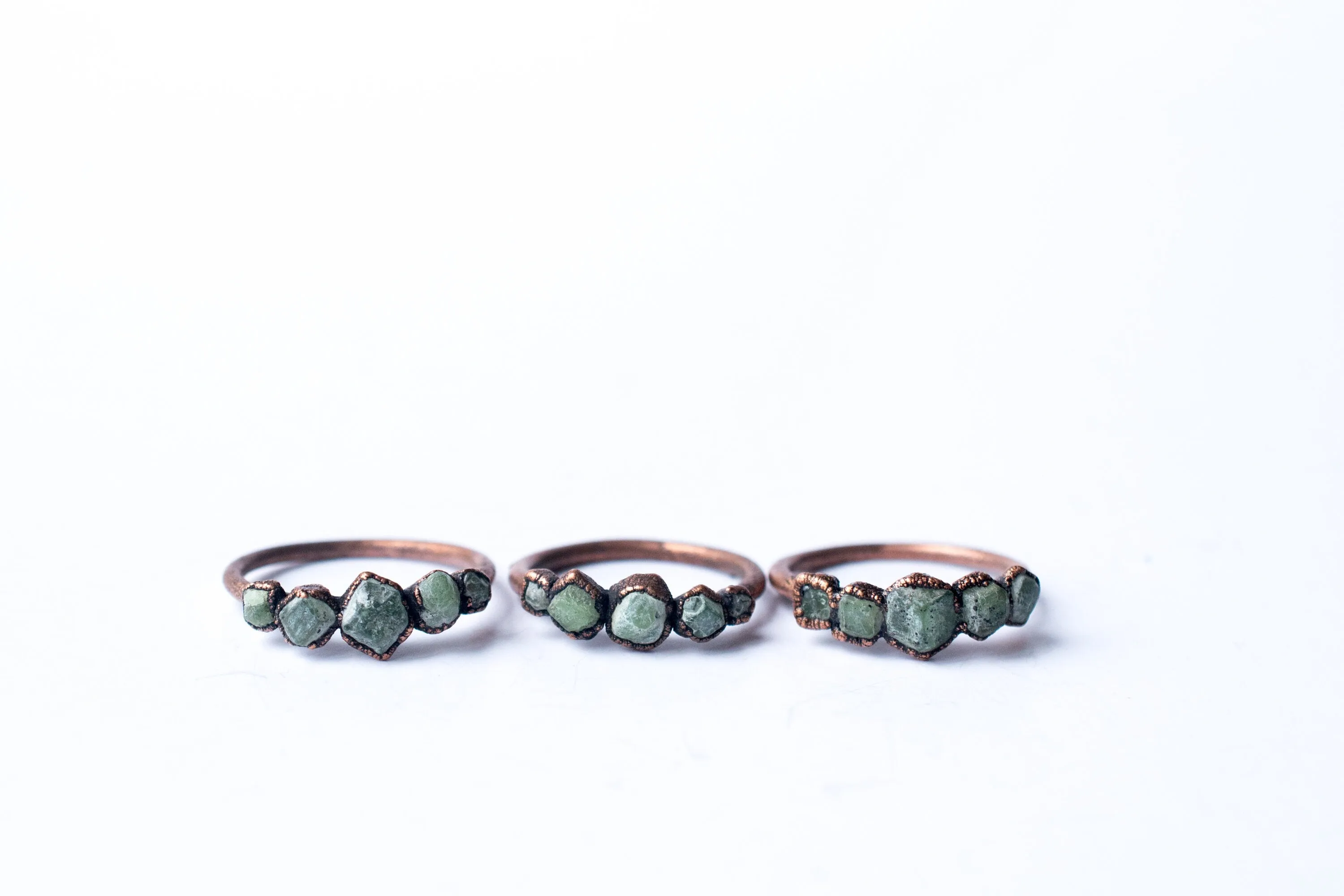 Multi Stone Ring | Raw garnet ring