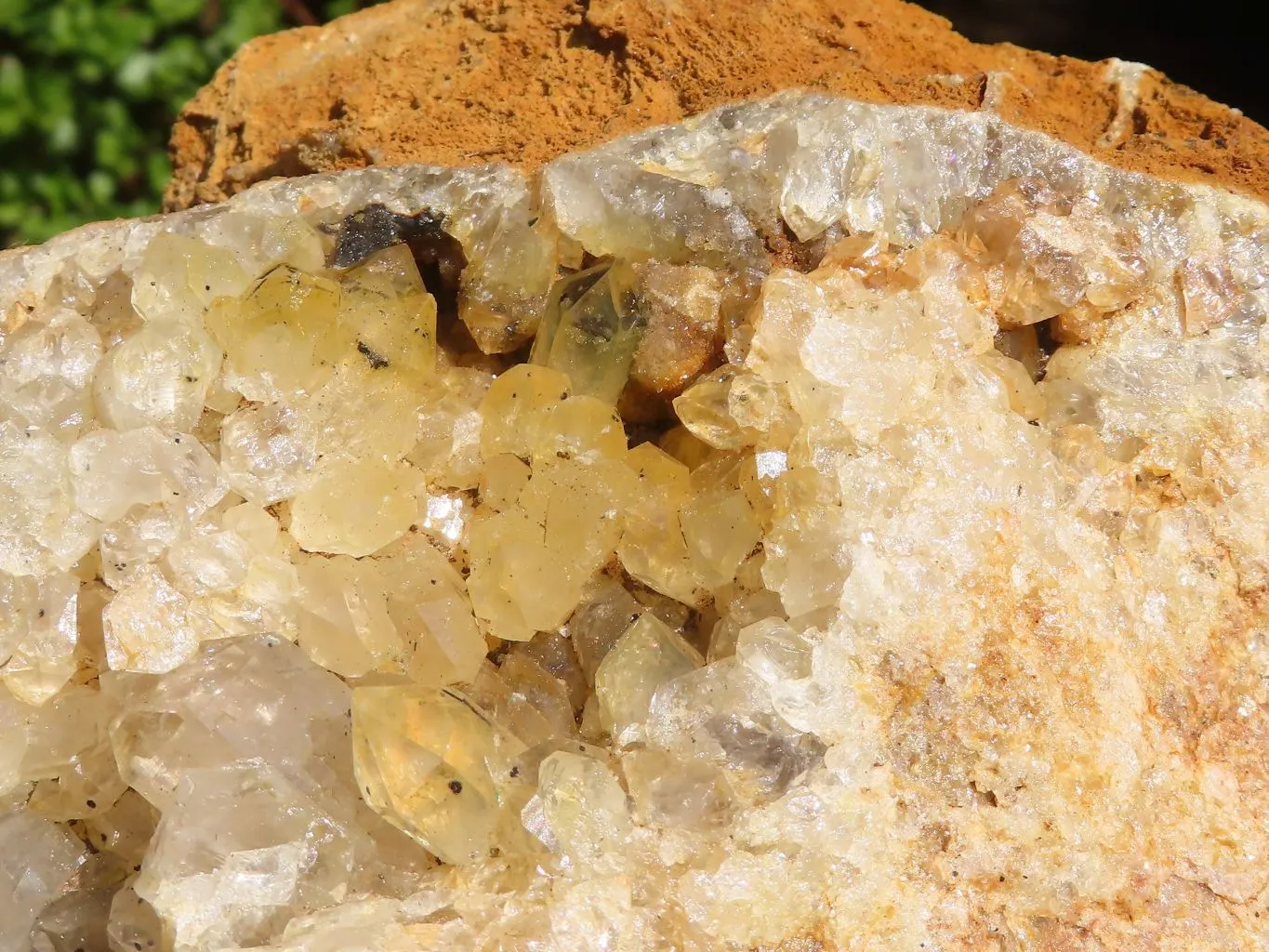 Natural Limonite Quartz Clusters x 3 From Solwezi, Zambia