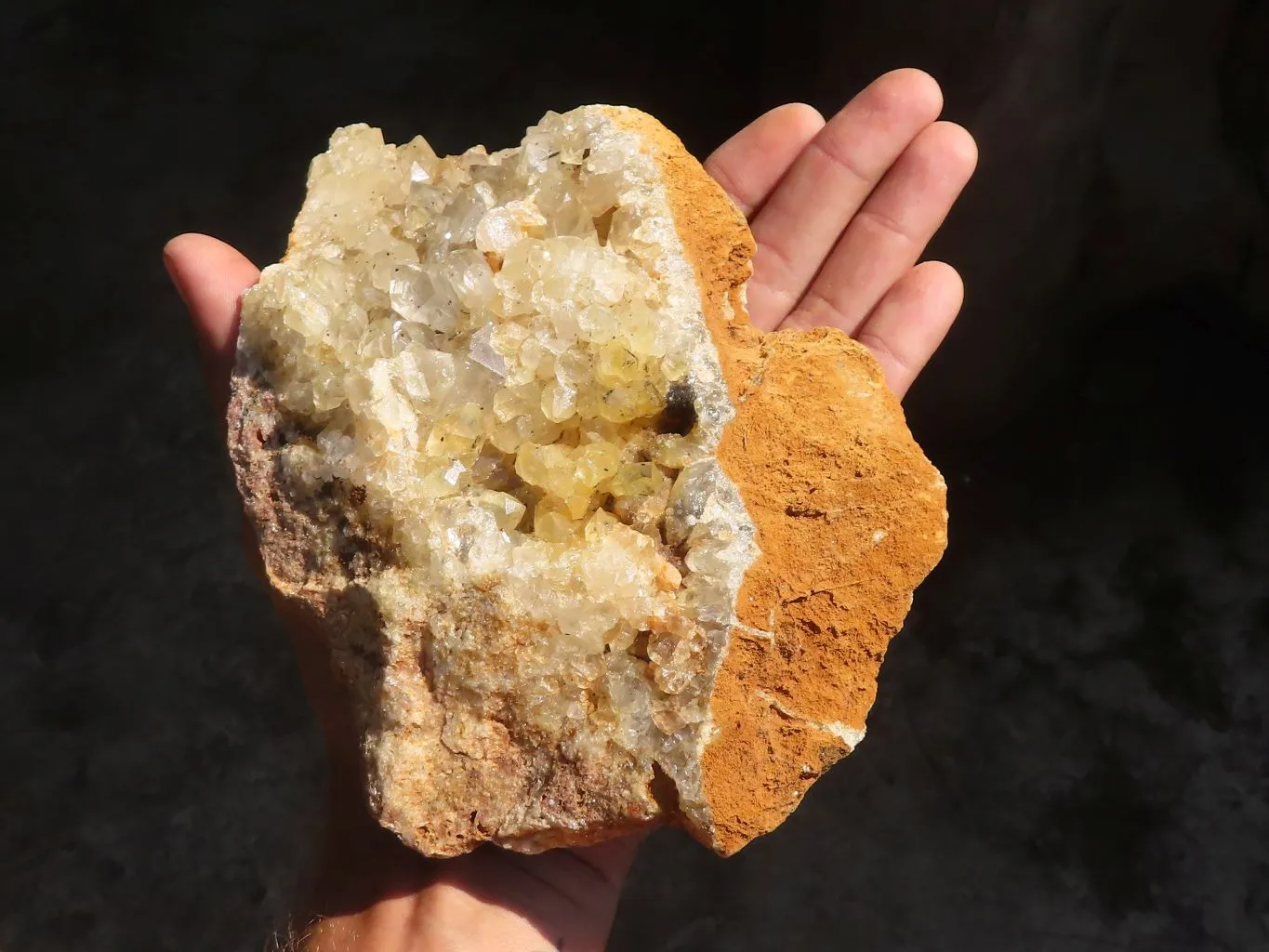 Natural Limonite Quartz Clusters x 3 From Solwezi, Zambia