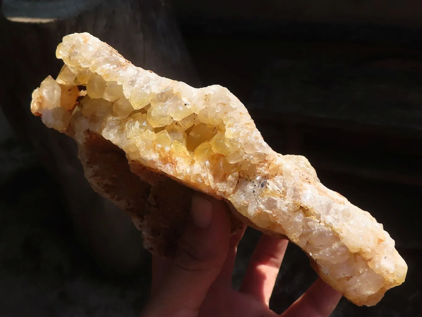 Natural Limonite Quartz Clusters x 3 From Solwezi, Zambia