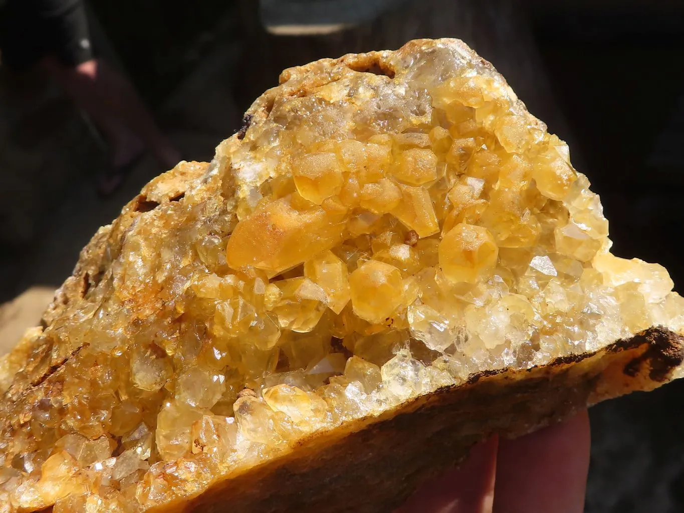 Natural Limonite Quartz Clusters x 3 From Solwezi, Zambia