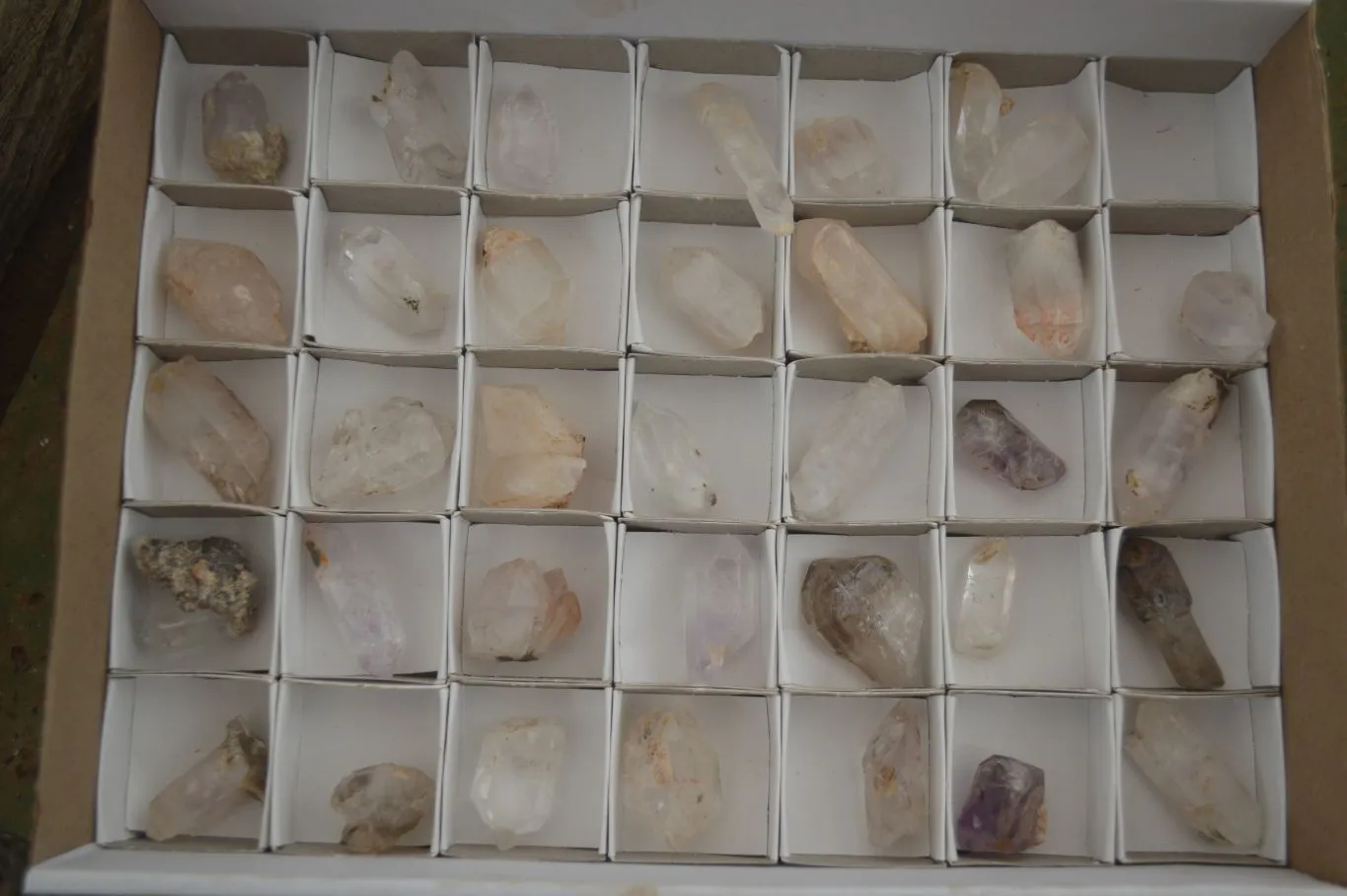Natural Mixed Selection Of Brandberg Quartz Crystals x 35 From Namibia