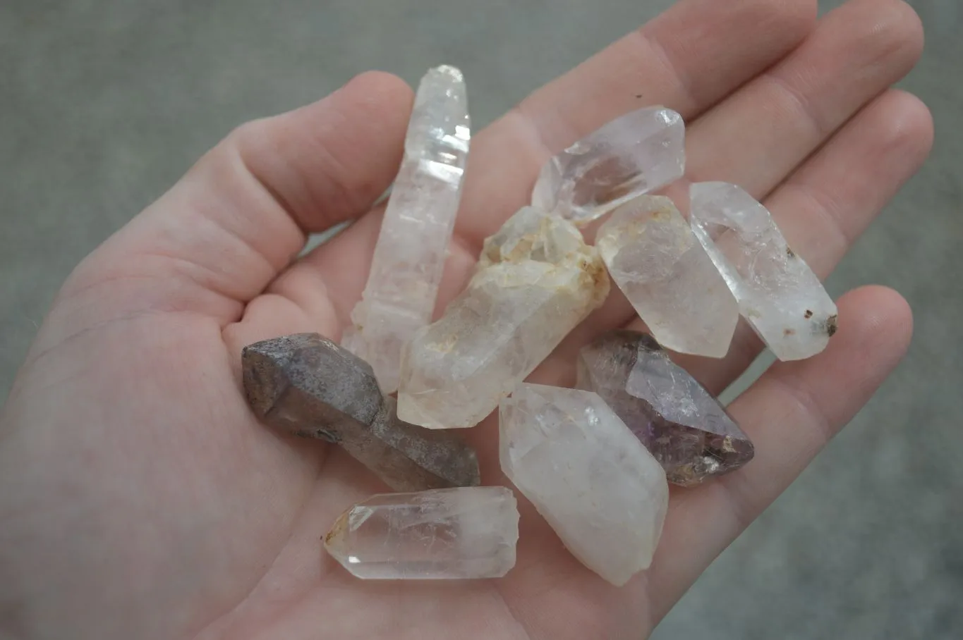 Natural Mixed Selection Of Brandberg Quartz Crystals x 35 From Namibia