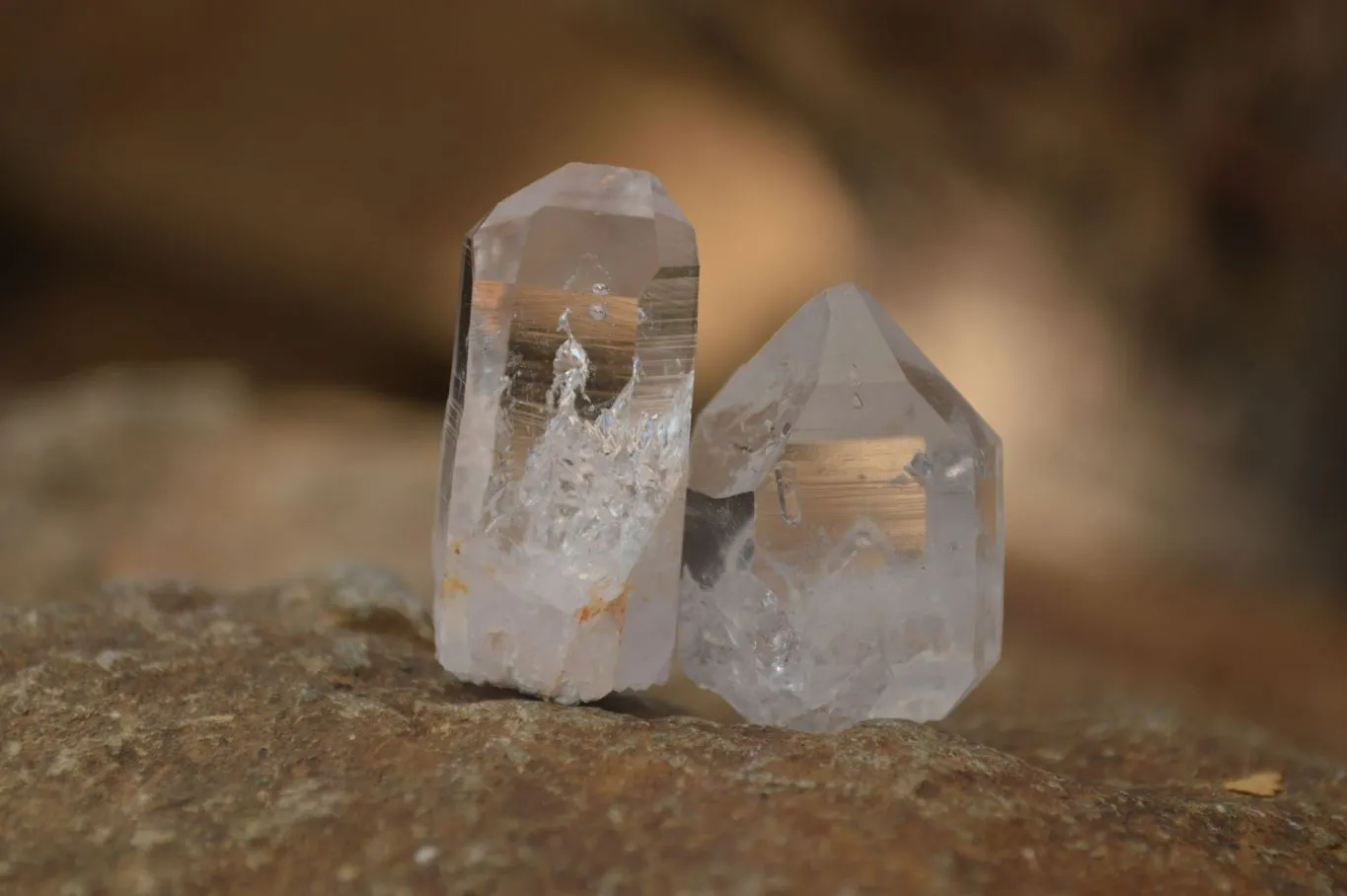 Natural Small Semi Optic Clear Brandberg Quartz Crystals x 70 From Brandberg, Namibia