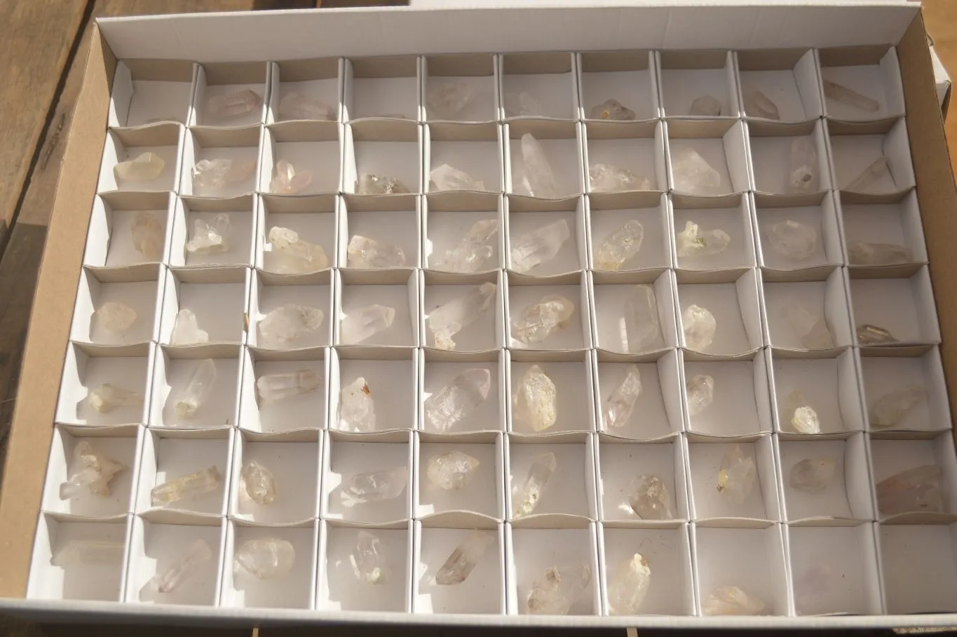 Natural Small Semi Optic Clear Brandberg Quartz Crystals x 70 From Brandberg, Namibia