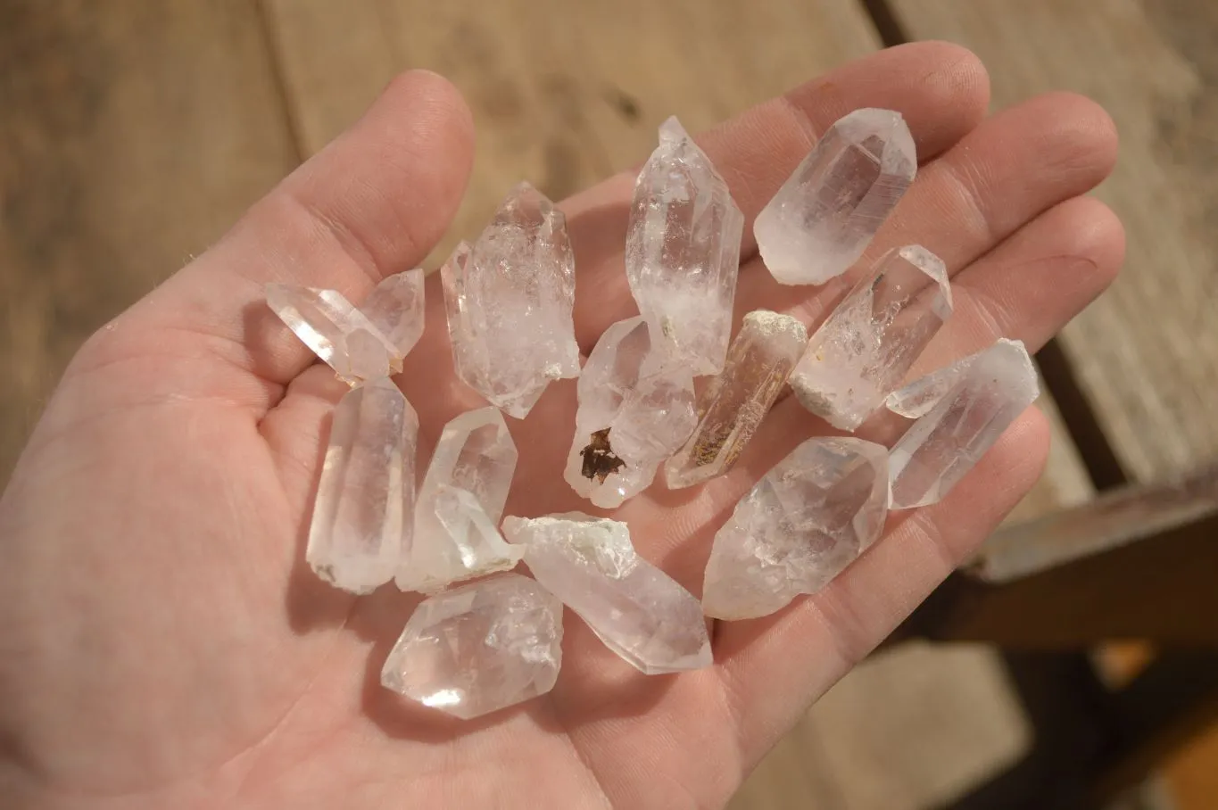 Natural Small Semi Optic Clear Brandberg Quartz Crystals x 70 From Brandberg, Namibia