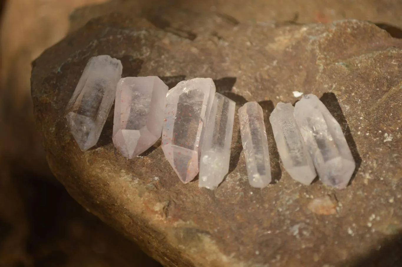 Natural Small Semi Optic Clear Brandberg Quartz Crystals x 70 From Brandberg, Namibia
