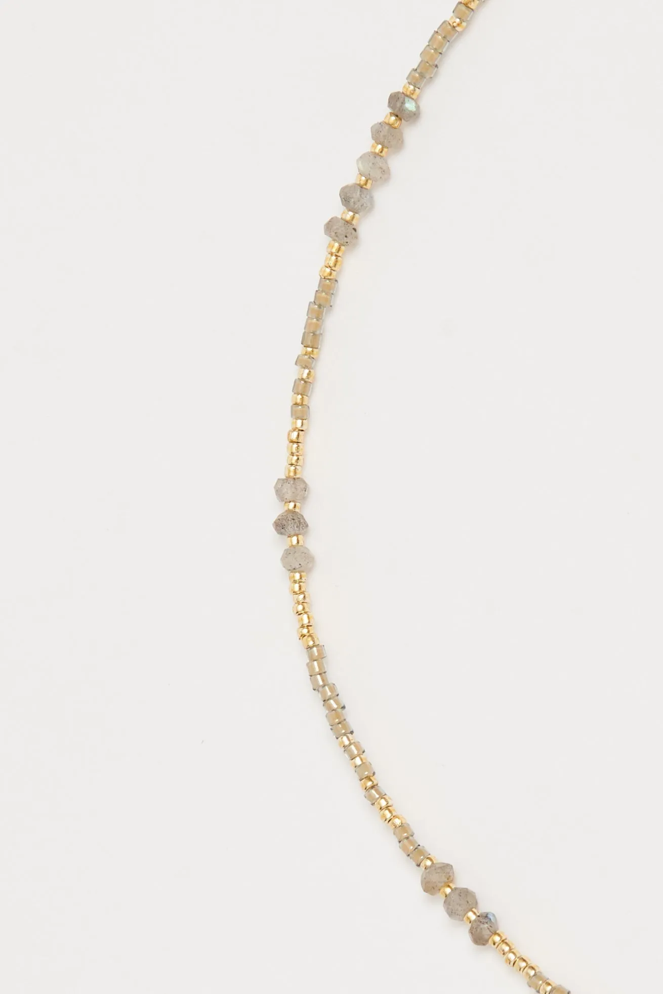 necklace - DINA moonstone - mineral grey