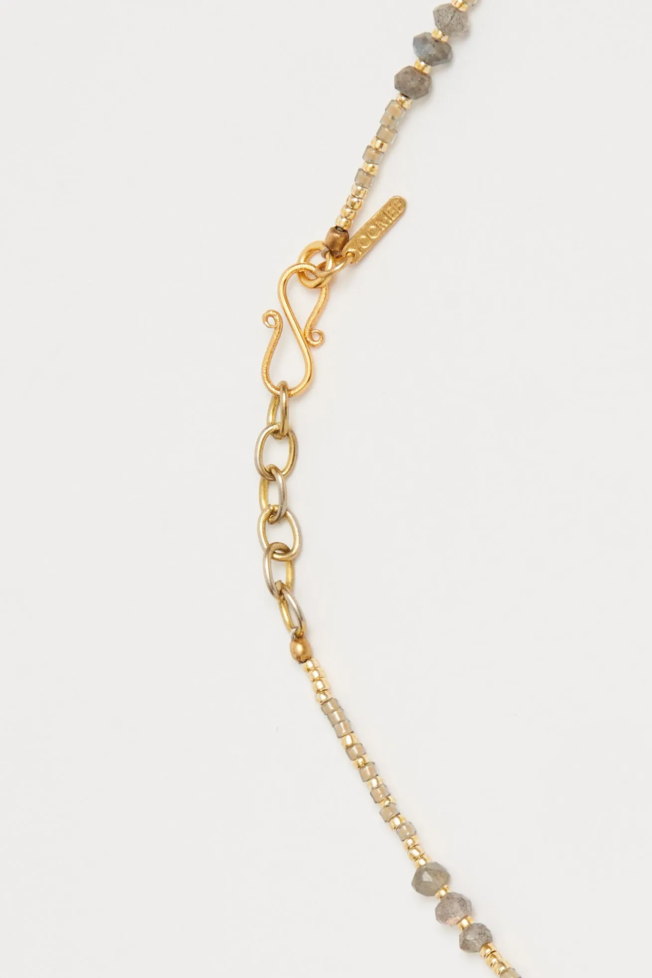 necklace - DINA moonstone - mineral grey