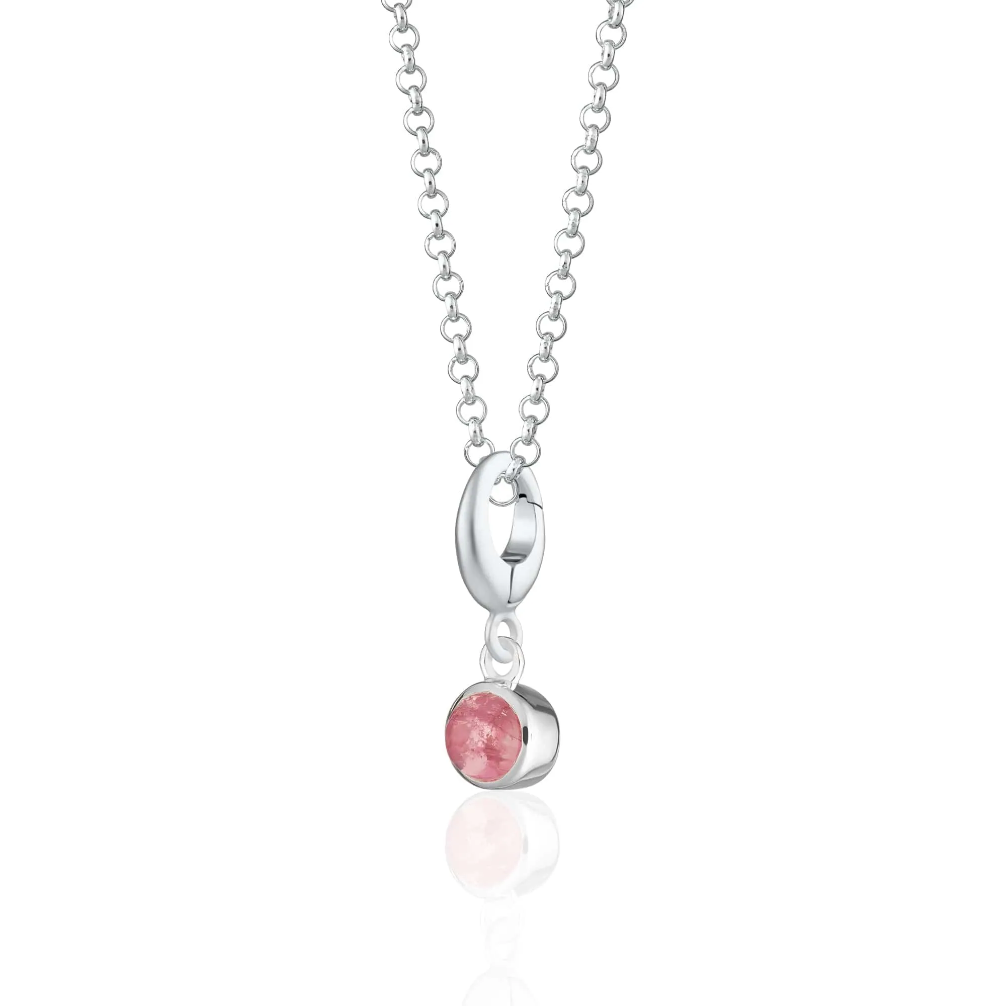 October Birthstone Necklace (Pink Tourmaline)