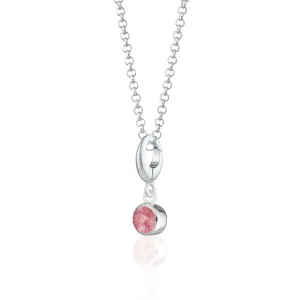 October Birthstone Necklace (Pink Tourmaline)