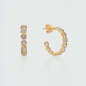 Ortigia Labradorite & Gold Vermeil Hoop Earrings