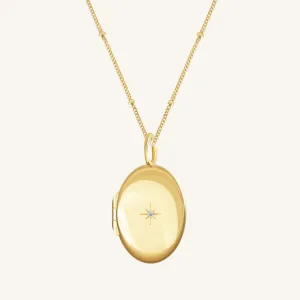 Oval Photo Locket Necklace
