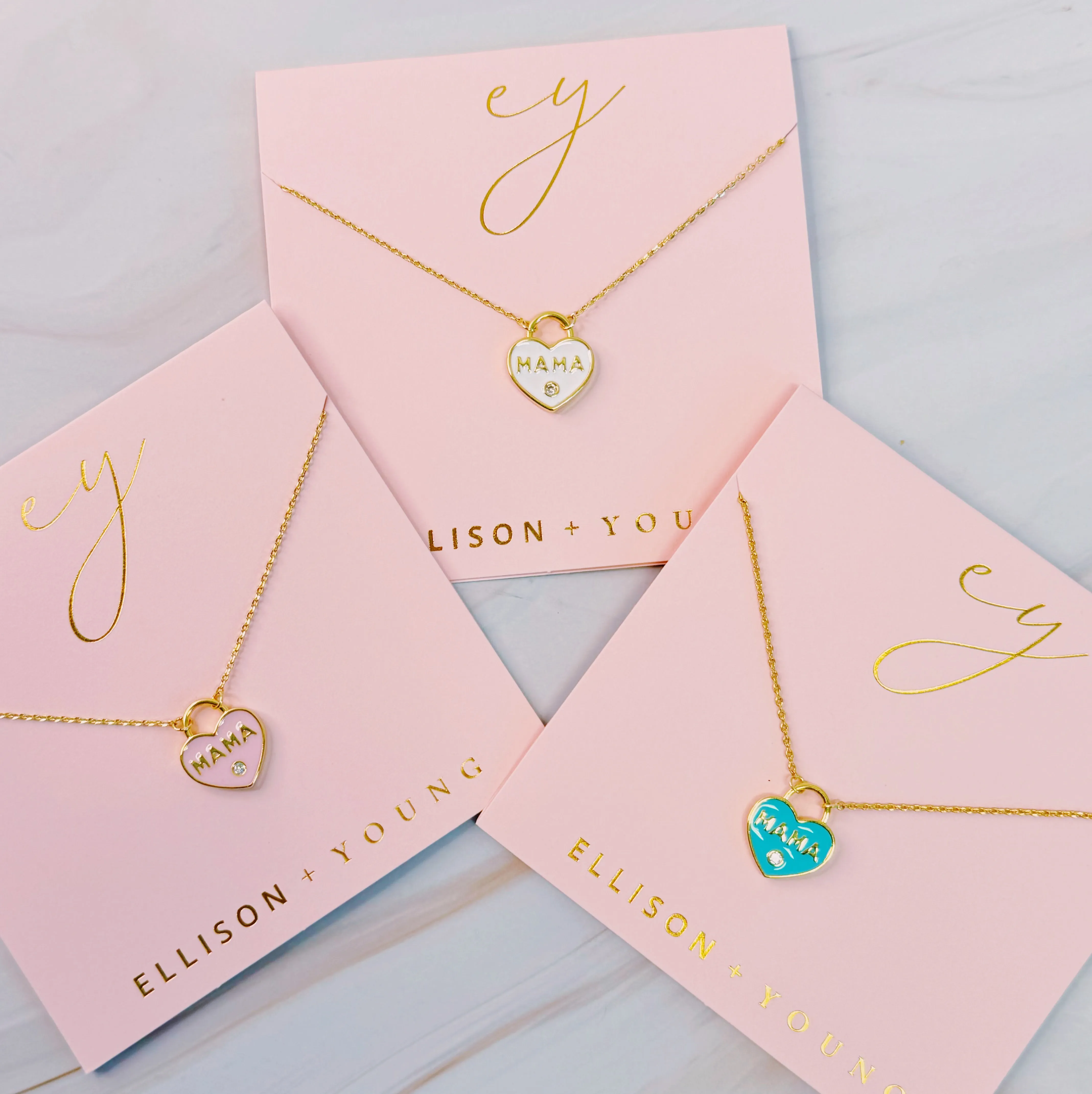 Pastel Locket Mama Necklace