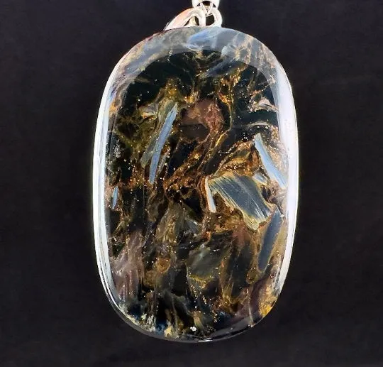 PIETERSITE Crystal Pendant - Top Grade AA, Sterling Silver - Fine Jewelry, Healing Crystals and Stones, 54169