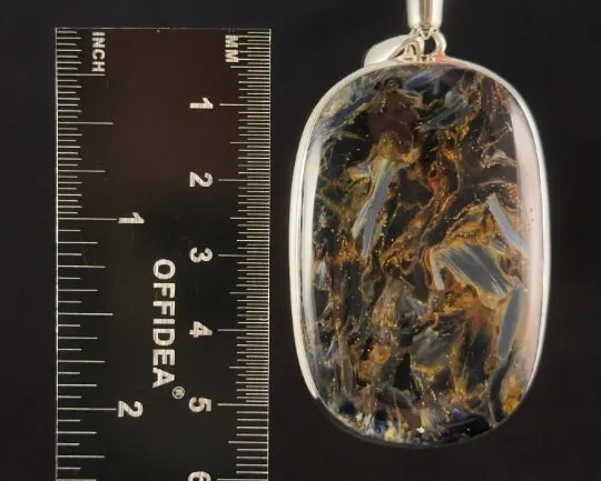 PIETERSITE Crystal Pendant - Top Grade AA, Sterling Silver - Fine Jewelry, Healing Crystals and Stones, 54169