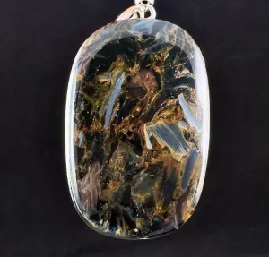 PIETERSITE Crystal Pendant - Top Grade AA, Sterling Silver - Fine Jewelry, Healing Crystals and Stones, 54169