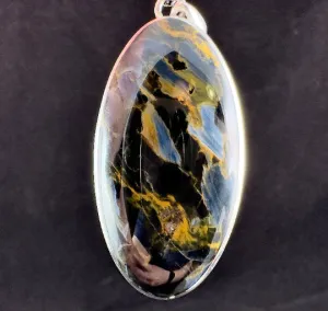 PIETERSITE Crystal Pendant - Top Grade AA, Sterling Silver, Oval - Fine Jewelry, Healing Crystals and Stones, 54144