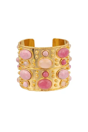 Pink Jade Byzance Cuff Bracelet