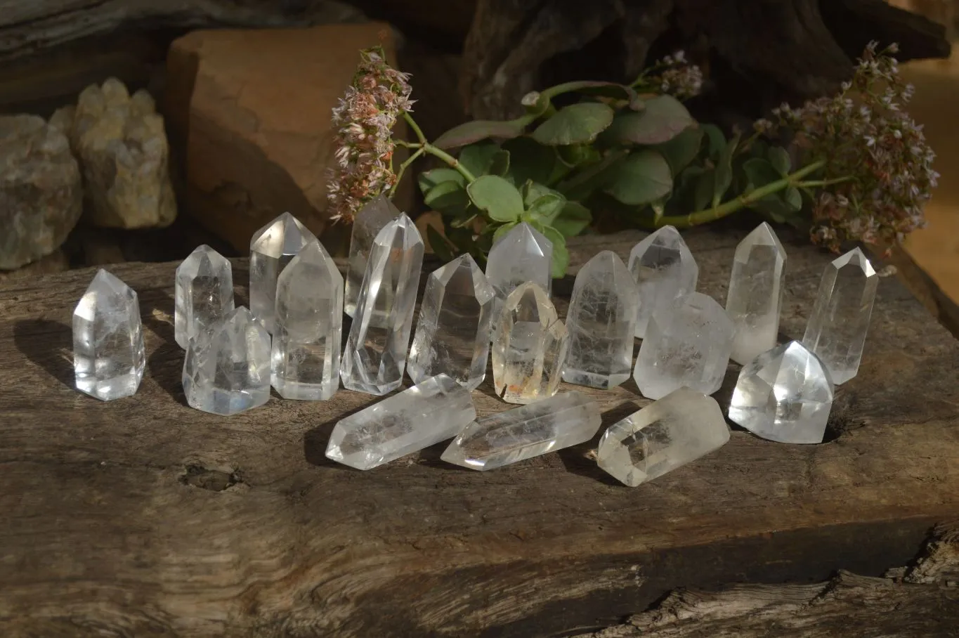Polished Semi Optic Clear Quartz Points x 24 From Madagascar