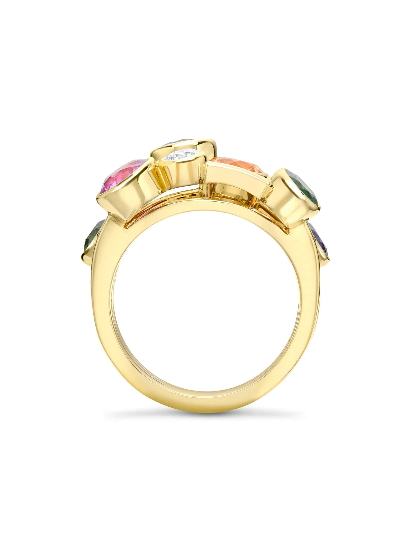 Raindance Rainbow Yellow Gold Ring
