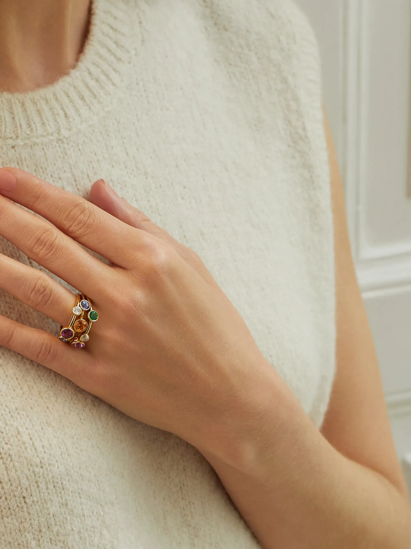 Raindance Rainbow Yellow Gold Ring