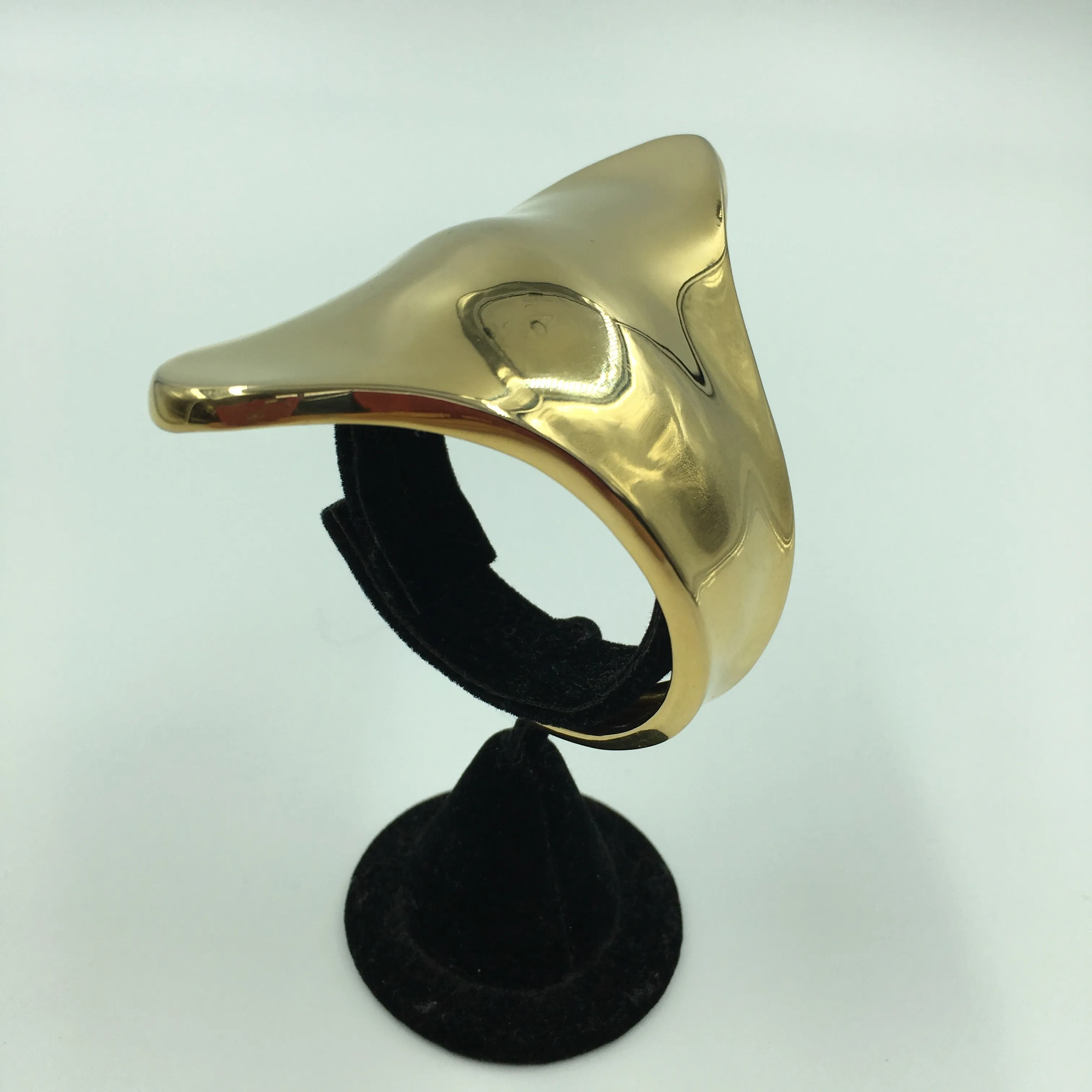 Robert Lee Morris 24k Gold Plated Art Wear Anatomical Cuff Bracelet