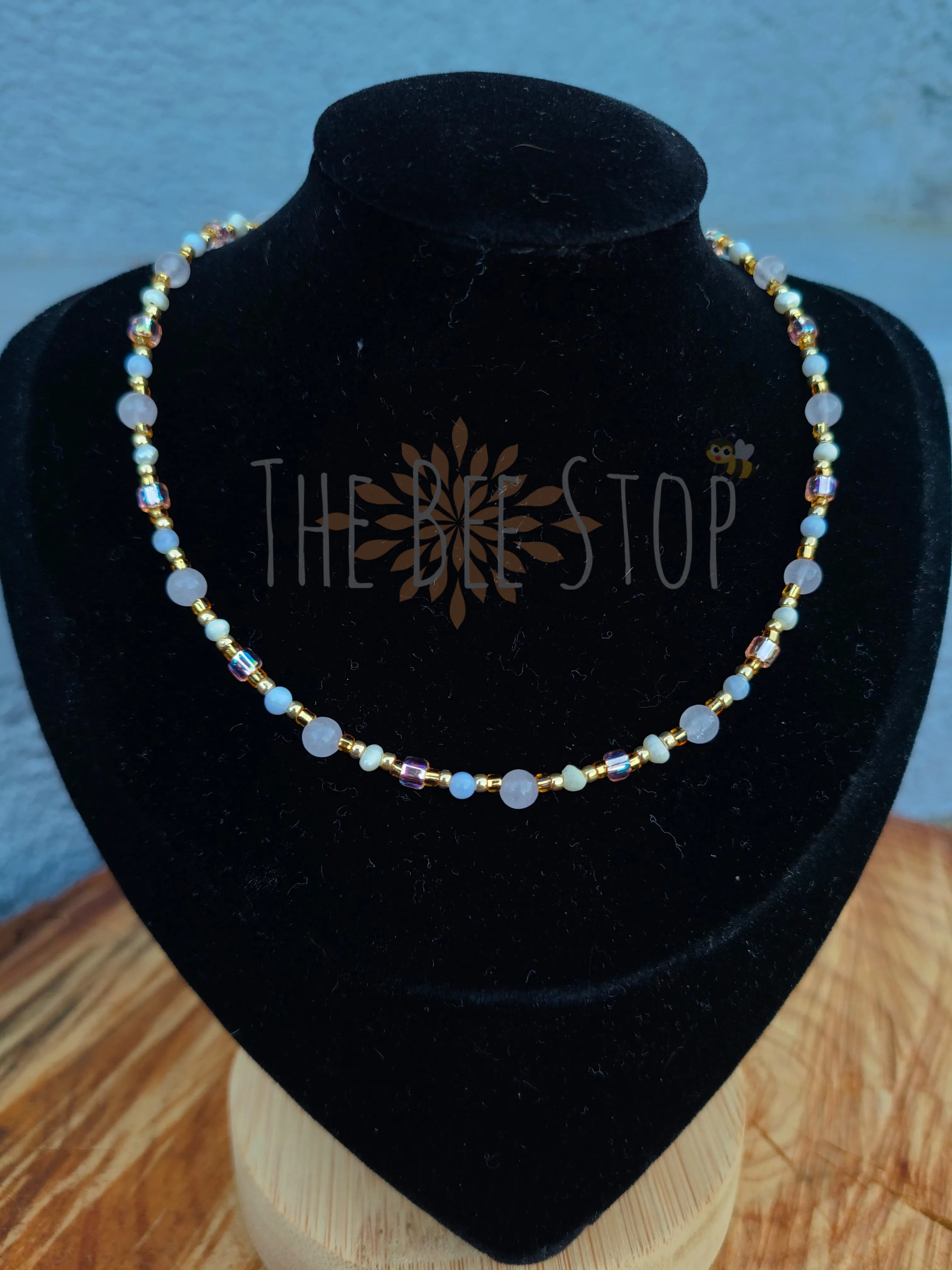 Rose Quartz   Pearl》 Necklace