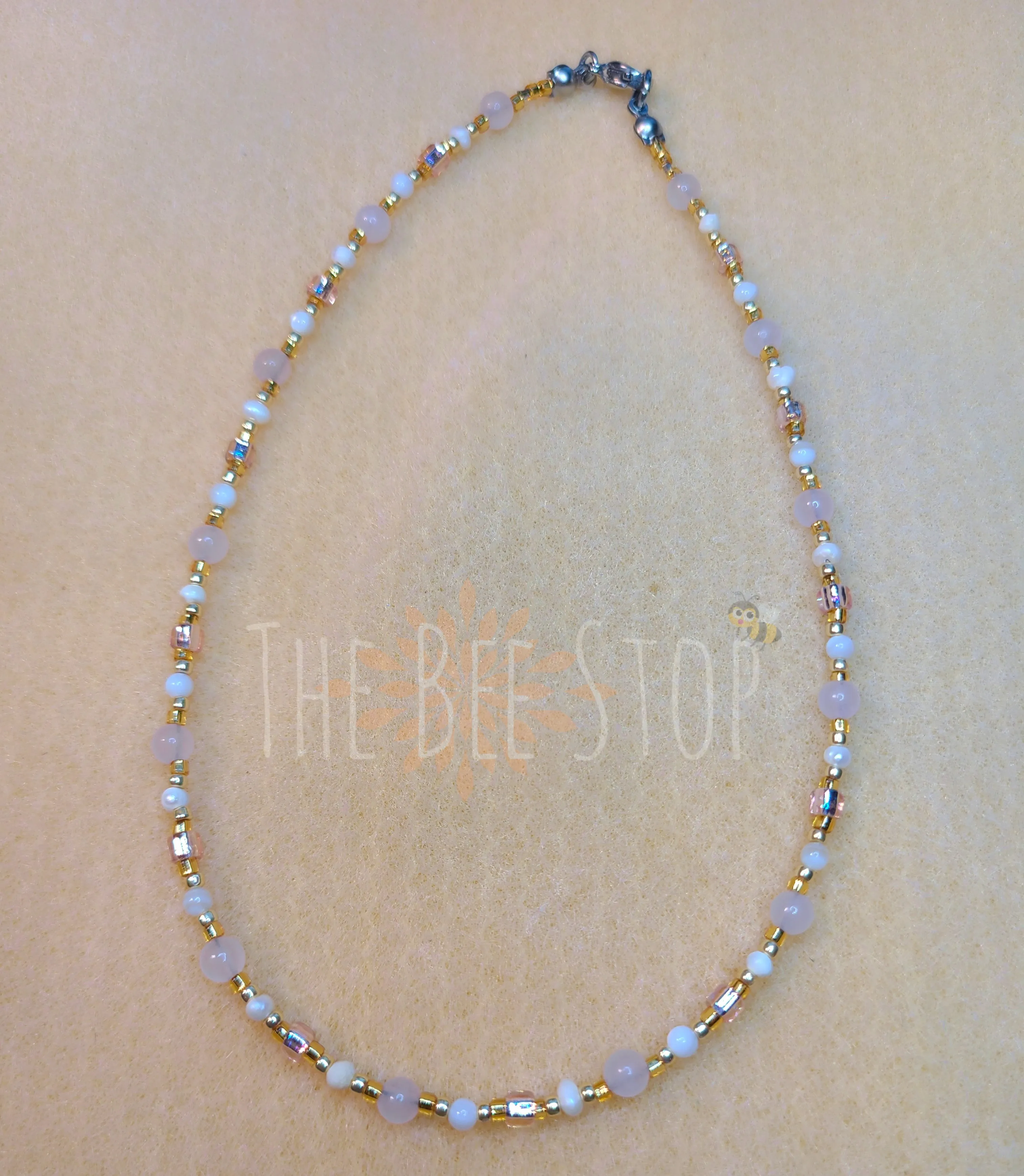 Rose Quartz   Pearl》 Necklace