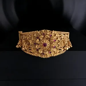 Ruby Antique Gold Finish Bracelet 13055-9786