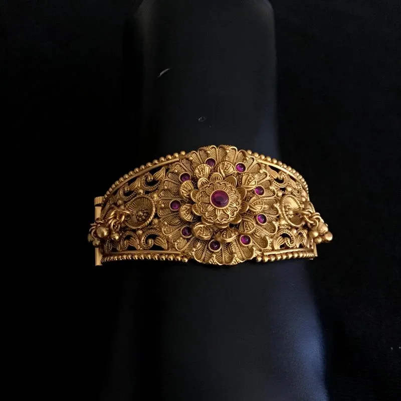 Ruby Antique Gold Finish Bracelet 13055-9786