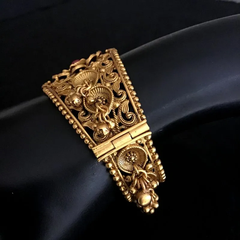 Ruby Antique Gold Finish Bracelet 13055-9786
