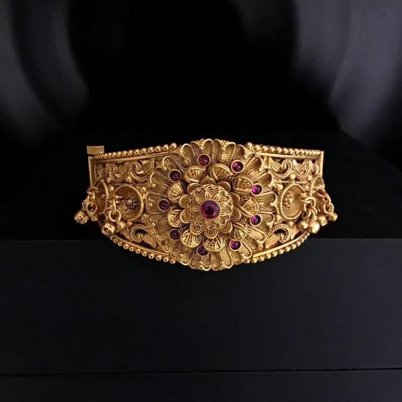 Ruby Antique Gold Finish Bracelet 13055-9786