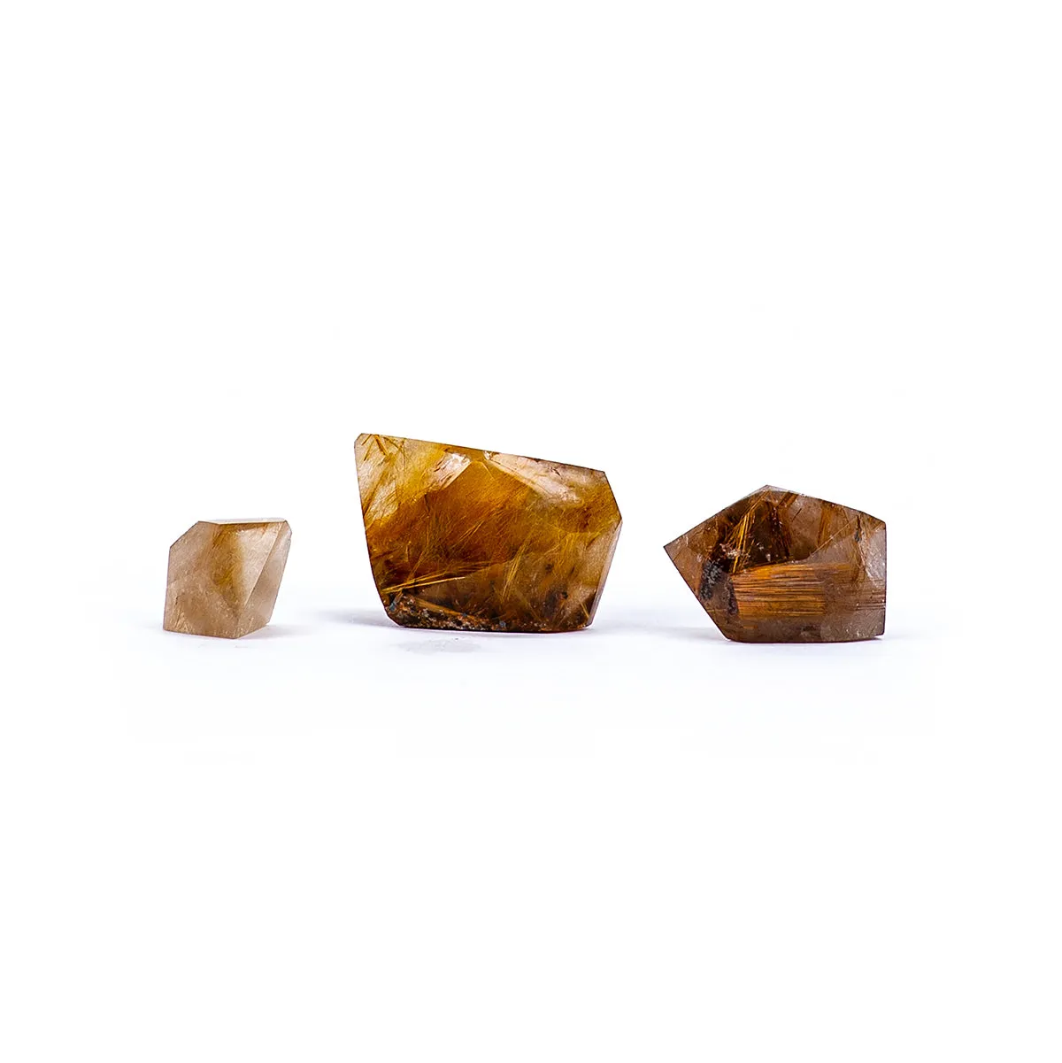 Rutilated Quartz Faceted Freeform Gemstone