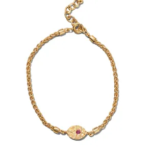 Scarab Bracelet, Ruby, Gold