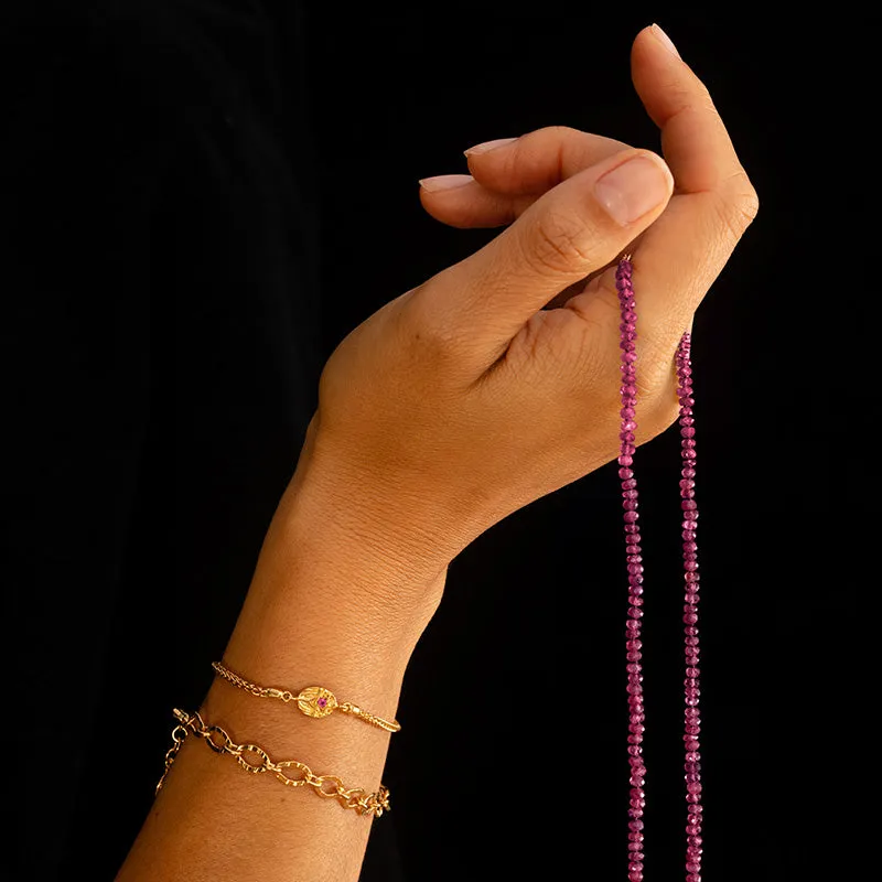 Scarab Bracelet, Ruby, Gold
