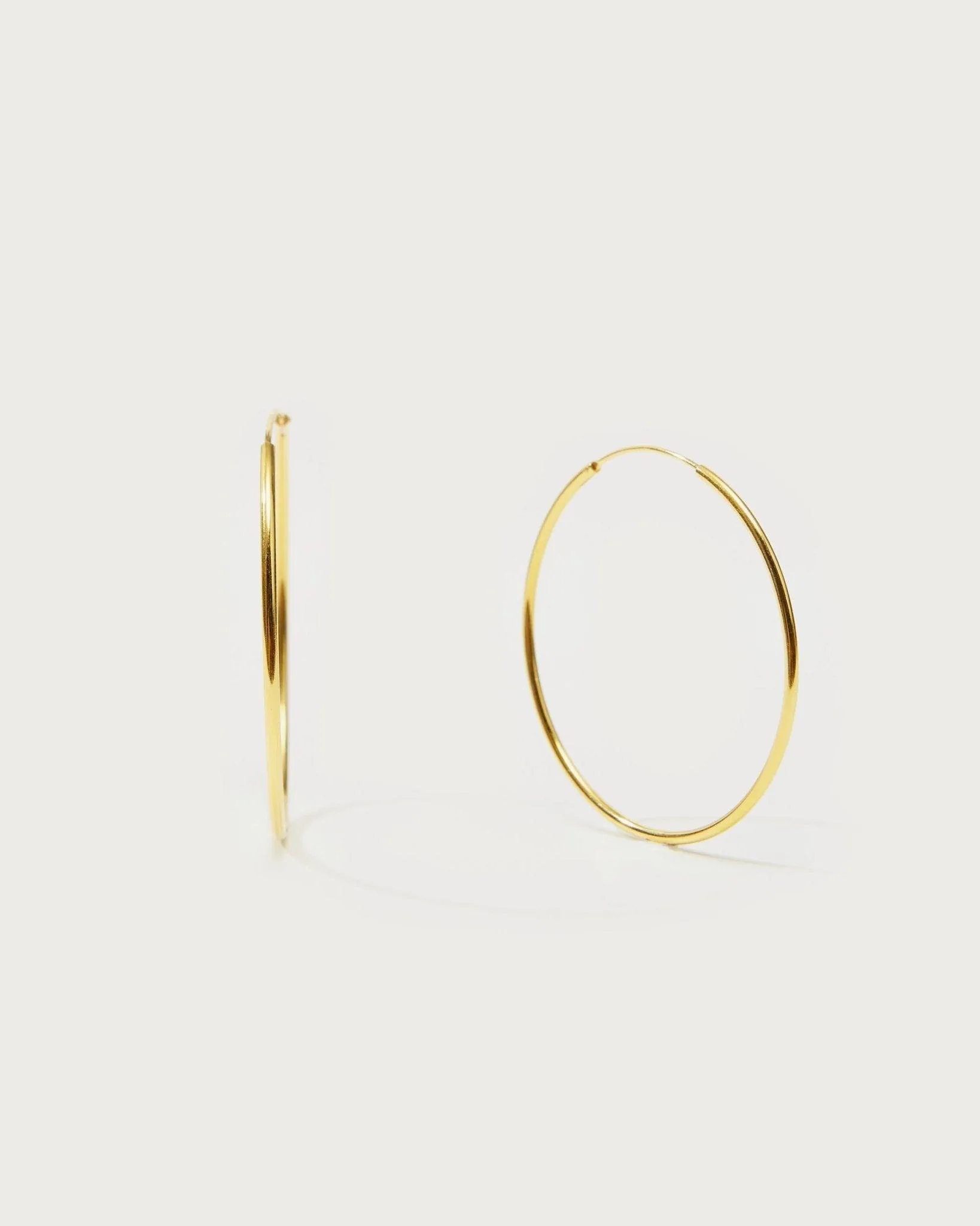 Silver 30mm Skinny Hoop Earrings