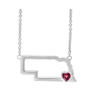 Silver Garnet 1/8Ctw Pendant