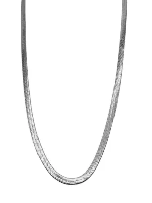 Silver Herringbone Necklaces