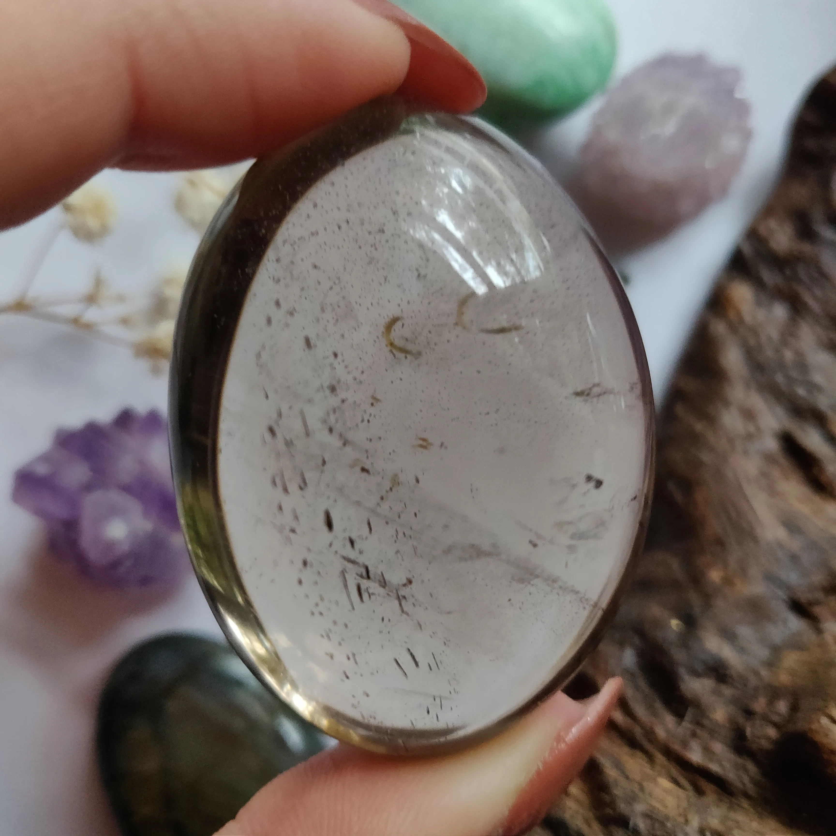 Smoky Quartz Palm Stone (#2)