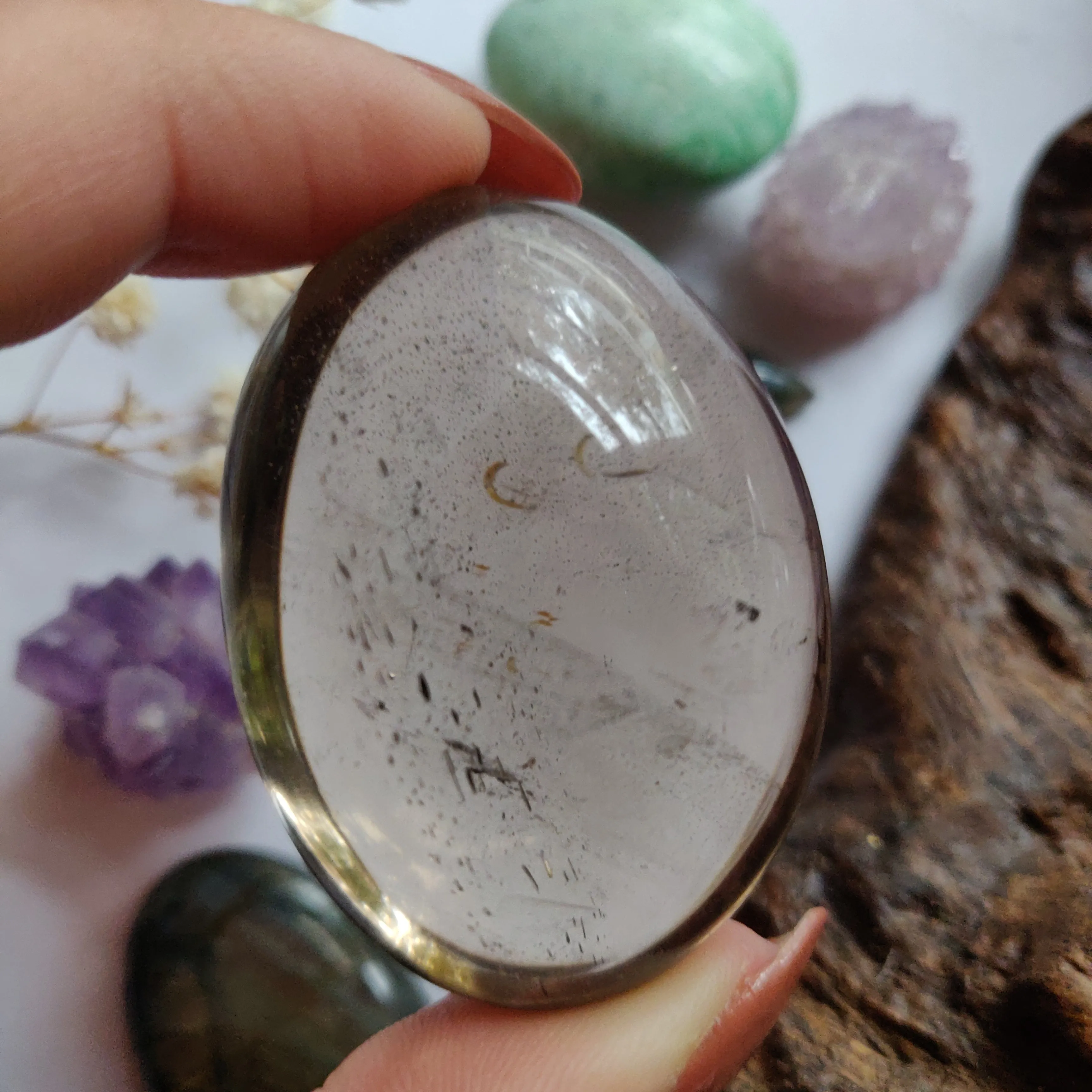 Smoky Quartz Palm Stone (#2)