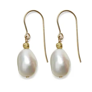 Sofie Earrings - gold/white