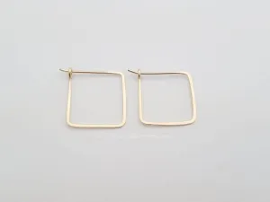 Square Hoop Earrings 14k Gold Filled